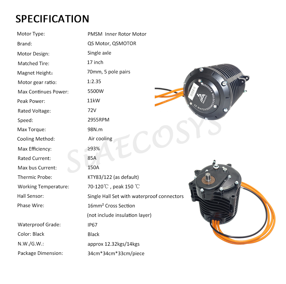 QSMOTOR QS138 70H V3 3000W 750 - Fardriver Nd72850 Controller review and price